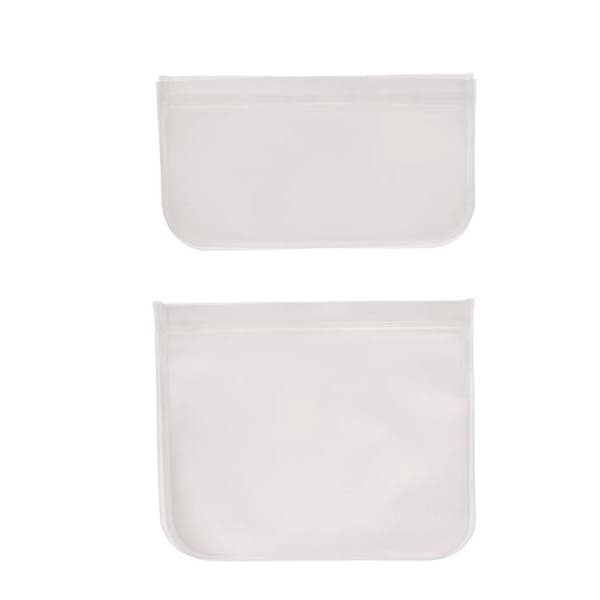 2-Pak - Matpose / Matlagringsposer – Gjenbrukbare Transparent