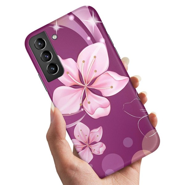 Samsung Galaxy S21 - Cover/Mobilcover Hvid Blomst