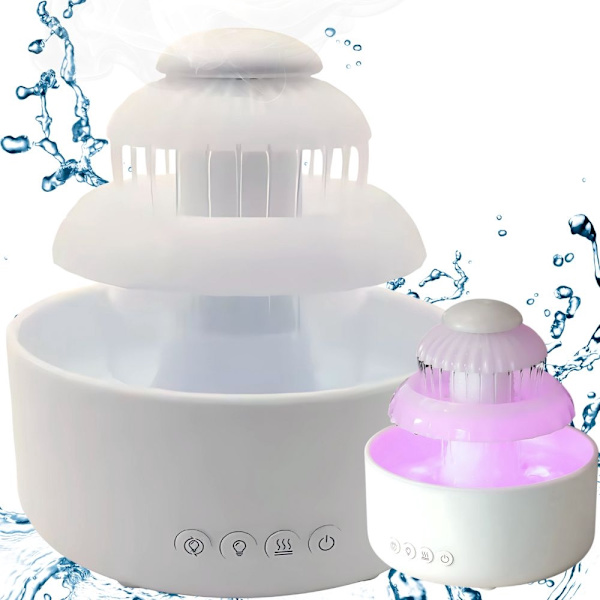 Luftfuktare fontän - LED aromdiffusor trådlös