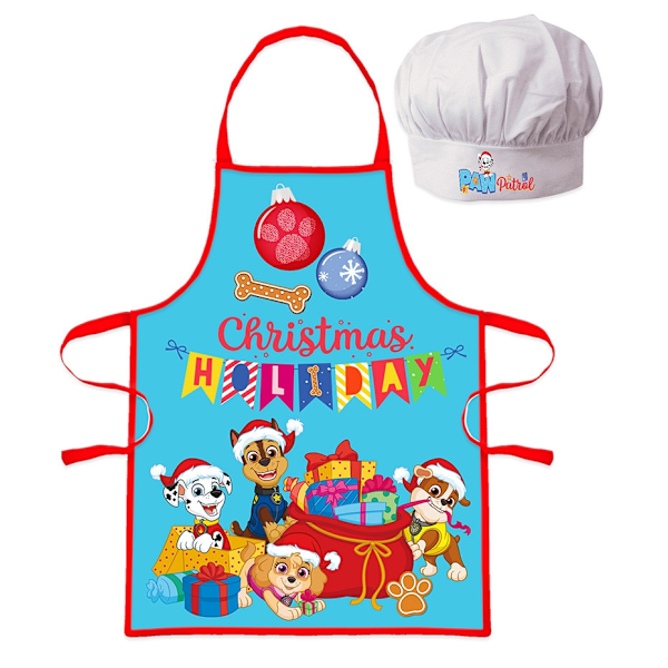 Paw Patrol Julförkläde för barn, 2-delat set