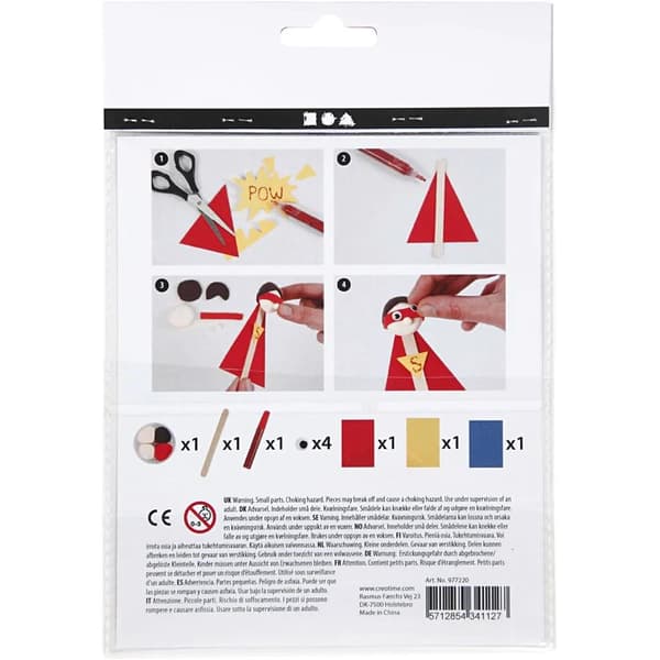 DIY Pyssel Kit - Glasspinnefigurer Multicolor