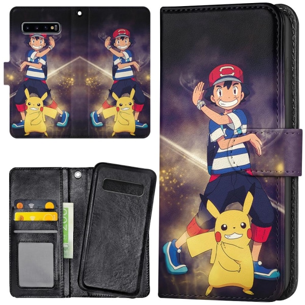 Samsung Galaxy S10 Plus - Plånboksfodral/Skal Pokemon