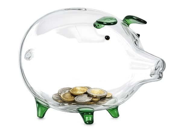 Spargris glas stor Grön