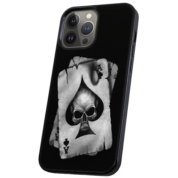 iPhone 14 Pro Max - Deksel/Mobildeksel Dødningehode Kortstokk
