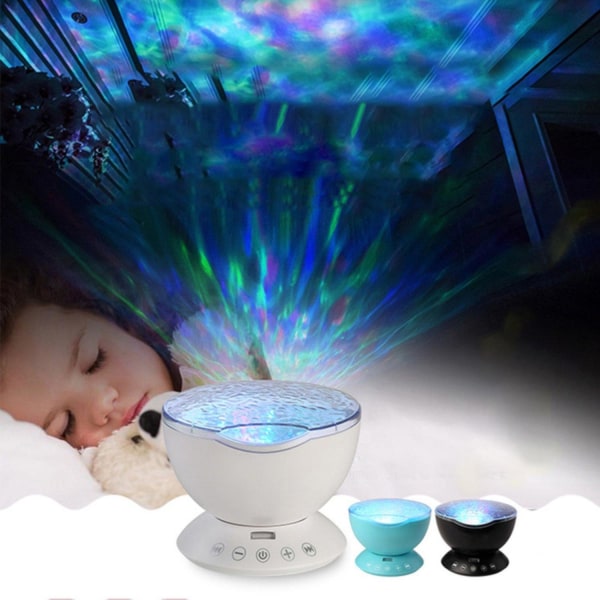 Discolampe med projektor & vanneffekt - LED lampe / Disco Multicolor