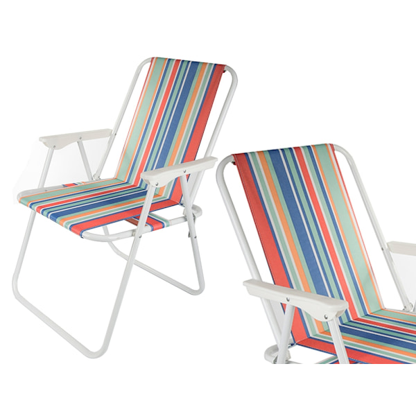 Strandstol / Solstol - Stol till Strand - Hopfällbar Multicolor