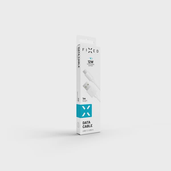 FIXED USB-A till USB-C kabel 1m Vit