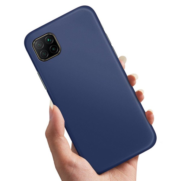 Huawei P40 Lite - Cover / Mobilcover Mørkeblå Dark blue