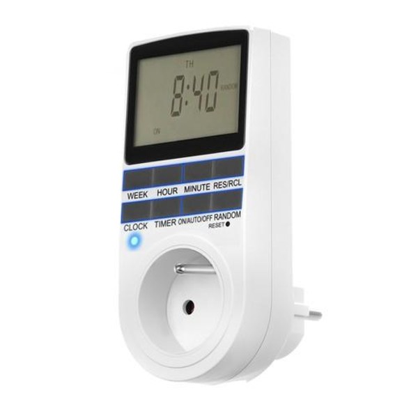 Klockströmbrytare - Digital Timer för Vägguttag White