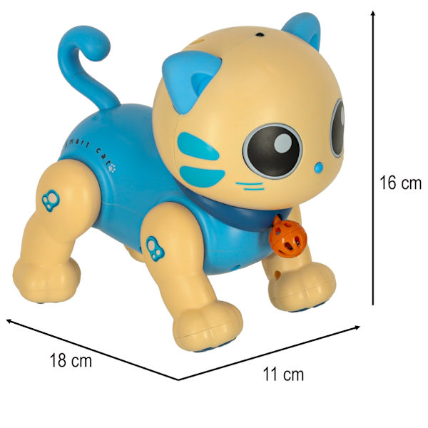 Interaktiv Robot Katt Blue