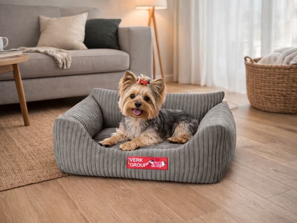 Hund- och kattbädd liten halkfri Light grey