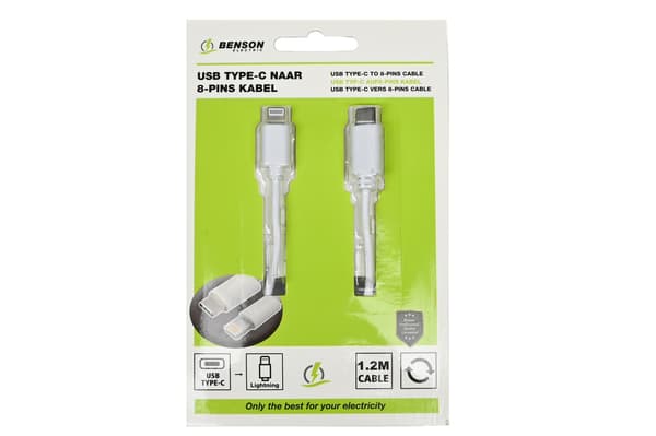 USB-C till lightning kabel 1.2 m