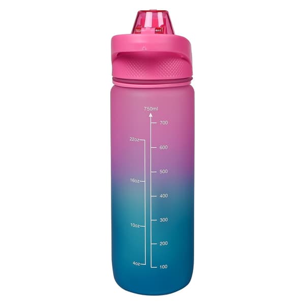 Vattenflaska 750 ml blå/rosa