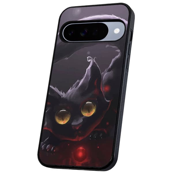 Google Pixel 10/10 Pro - Deksel/Mobildeksel Svart Katt