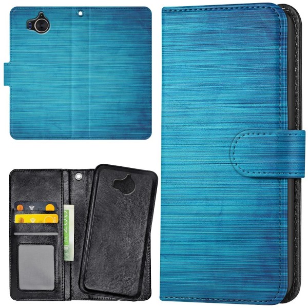 Huawei Y6 (2017) - Mobilcover/Etui Cover Ridset Tekstur