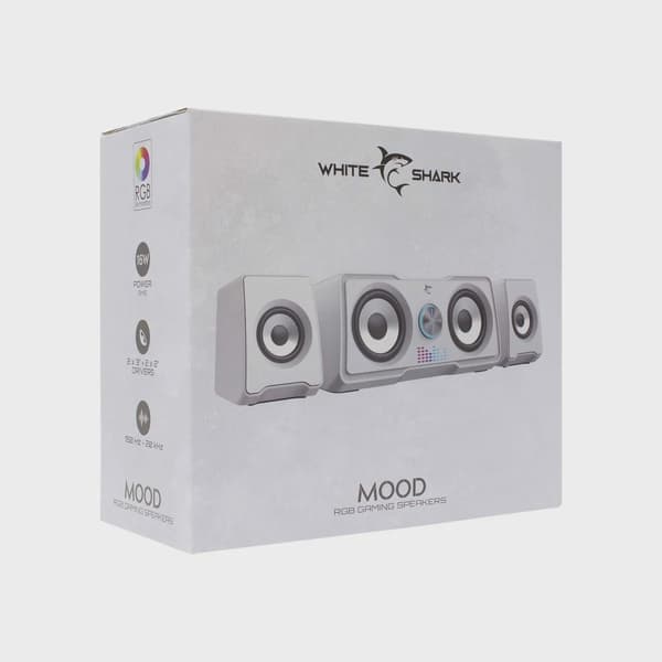White Shark MOOD Stereo 2.2 Högtalare Vit