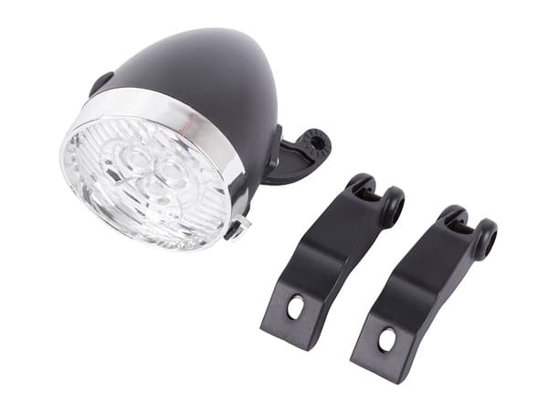 Fram cykelljus 3 led batterier retro krom