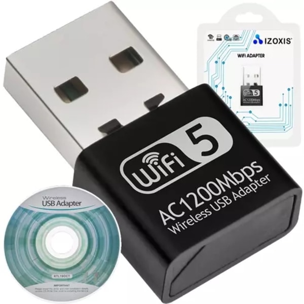 Trådløst USB-netværkskort - WiFi-adapter (1200 Mbps)
