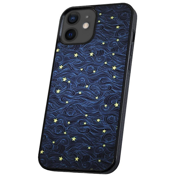 iPhone 12/12 Pro - Deksel/Mobildeksel Stjernemønster Multicolor