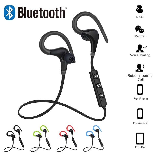 Bluetooth In-ear Hörlurar med Mikrofon - Trådlösa - Flera färger Svart 071b  | Svart | 44 | Fyndiq