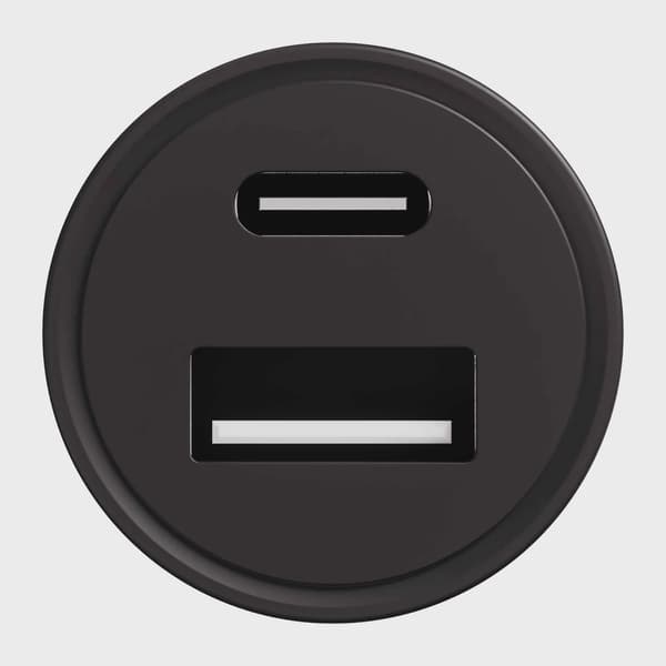 X2O 30W dubbel billaddare USB-C/A svart