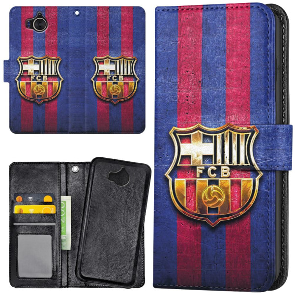 Huawei Y6 (2017) - Mobilcover/Etui Cover FC Barcelona