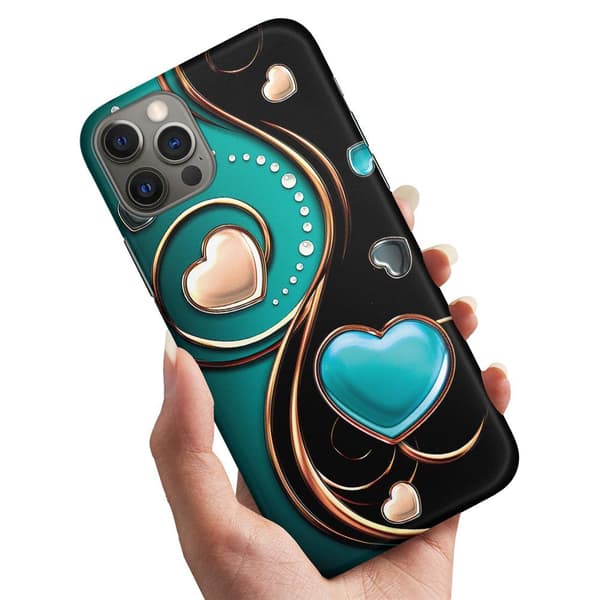 Cover / Mobilcover til iPhone 14 Pro Max - Hjerter