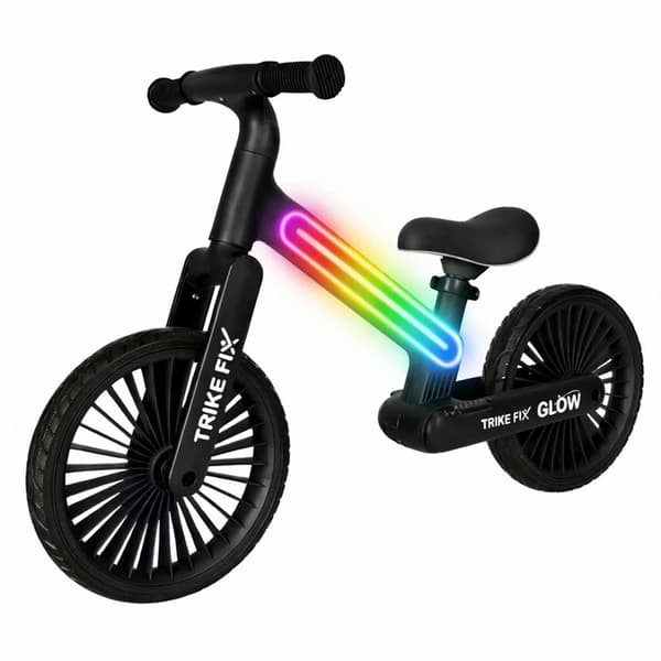 Balanscykel med LED för barn - Springcykel Black