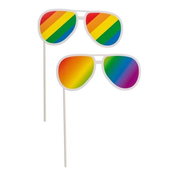Pride-tilbehør på en pinne - 12 deler Multicolor