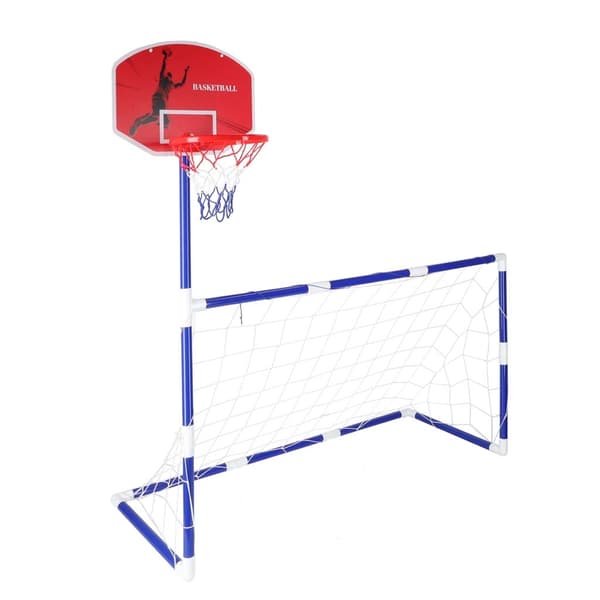 Fotbollsmål basketplatta 2 bollar