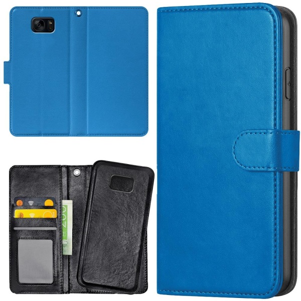 Samsung Galaxy S7 - Plånboksfodral/Skal Blå Blå