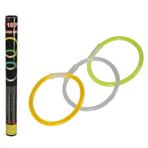 45-Pack - Glowsticks / Självlysande Armband - 3 olika färger multifärg