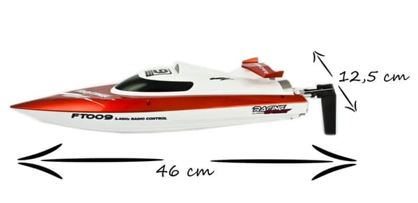 Radiostyrd Racing Båt / RC Motorbåt - FT009 Red