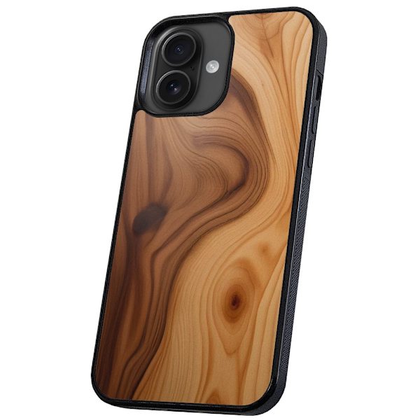 iPhone 16 Plus - Deksel/Mobildeksel Wood
