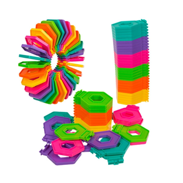 Hexagon Puzzle - Kognitivt leketøy for barn - Pedagogisk Multicolor
