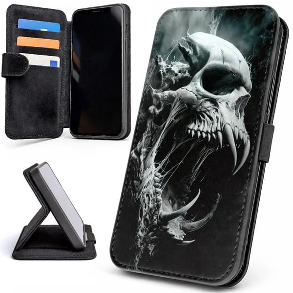 Lompakkokotelo / Kuoret iPhone 13 - Skull