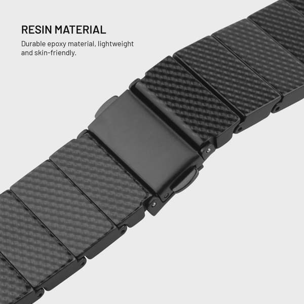 FIXED Resinarmband för Apple Watch 44/45/46/49mm Kolsvart
