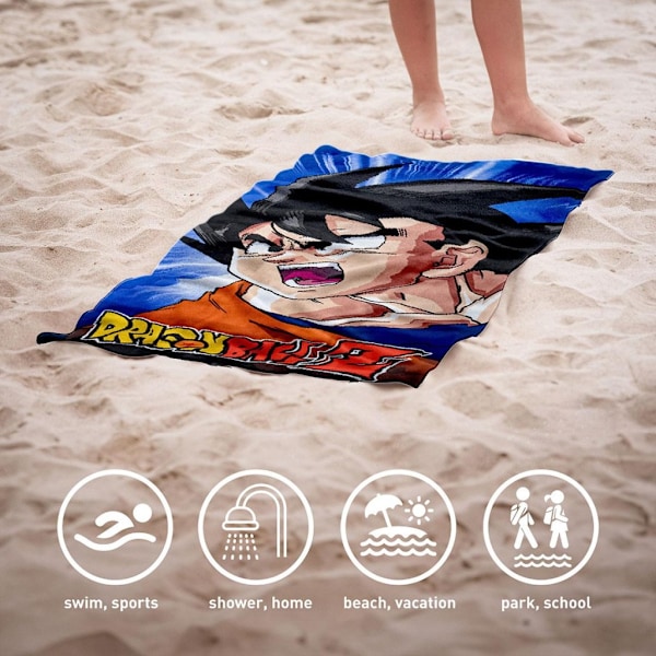 Dragon Ball badhandduk, strandhandduk 70x140 cm (Snabbtorkande)
