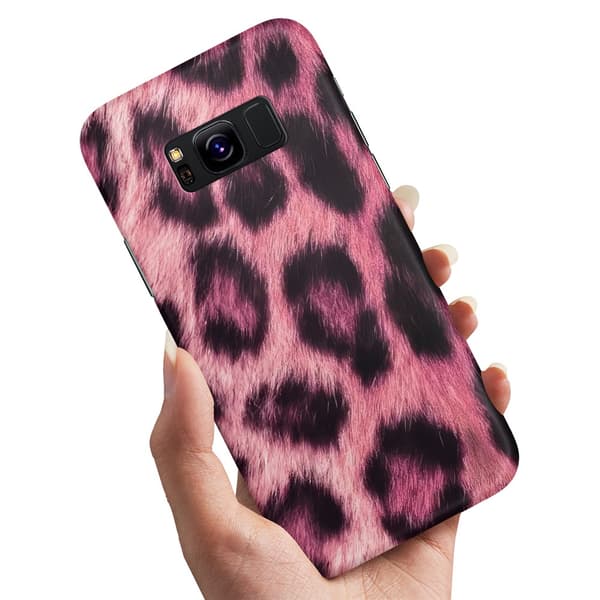 Deksel / Mobildeksel til Samsung Galaxy S8 - Pink Leopard