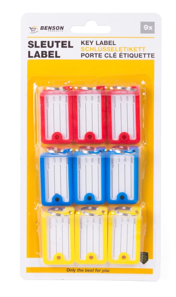 Nyckelbrickor rektangulära 9-pack