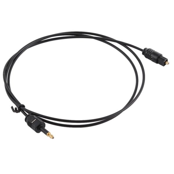 1 m digital optisk lydkabel til 3,5 mm AUX / Toslink-kabel Black 7776 |  Black | 21 | Fyndiq