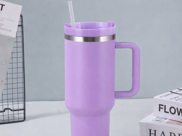 Termosmugg 1.2 L med sugrör Lila