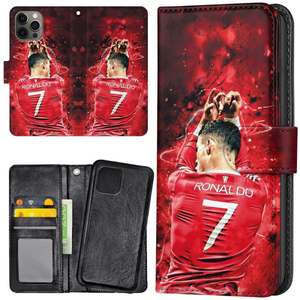 iPhone 13 Pro Max - Plånboksfodral/Skal Ronaldo multifärg
