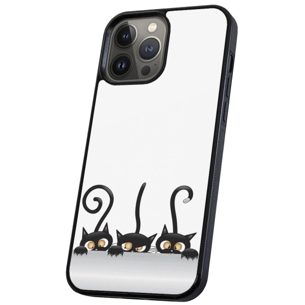 iPhone 13 Pro - Deksel/Mobildeksel Svarte Katter Multicolor