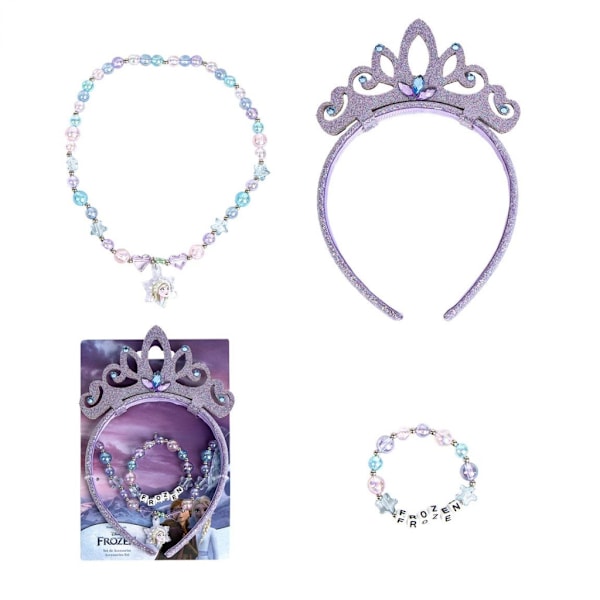 Disney Frozen - Smyckes- och hårbandset i kungligt lila