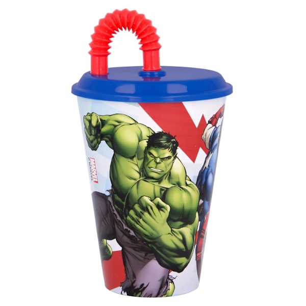 Avengers Heroic Squad sugrörsmugg, plast 430 ml