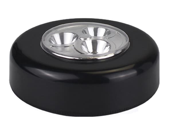 Trådlös touch-belysning med 3 LED-lampor för skåp Black