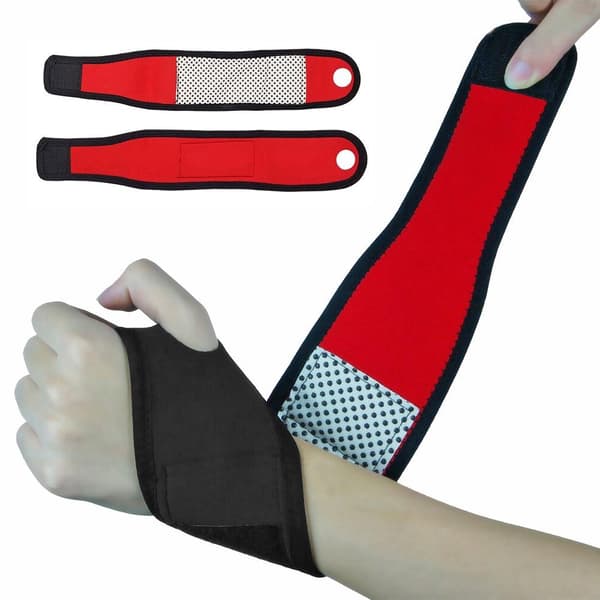 1-par Håndledsbind / Bind til Håndled / Varmende Magnet Black one size