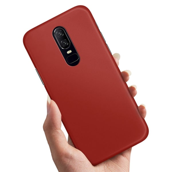OnePlus 7 Pro - Skal/Mobilskal Mörkröd Mörkröd
