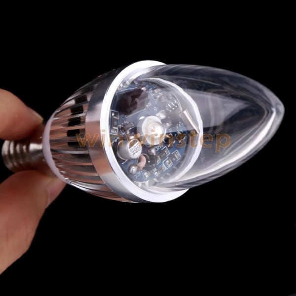 LED-lampe E12 / E14, 3W - Farveskift med fjernbetjening